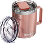 12oz Insulated Coffee Mug with Lid – Includes Two Lids, Stainless Steel Coffee by avodvo