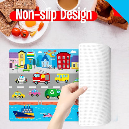 6 Pack Placemats for Kids, Non-Slip Washable Dining Mats, Reusable Jungle - Image 3