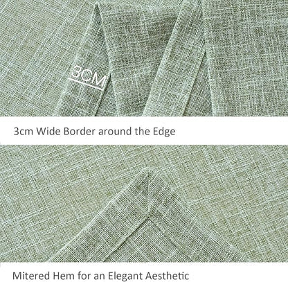 maxmill Flaxy Faux Linen Table Cloth with 2-Tone Slubby Texture Wrinkle Free Anti-Shrink Soft Tablecloth Decorative for Kitchen Dining Tabletop Outdoor and Indoor Use Rectangle 60 x 104 Inch Sage