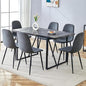 Dinner Table Set for 6, 7 Piece Dining Table Set for 6,Modern 55'' Rectangle Dining Table and 6 Dining Chairs,Kitchen Table and Chairs for 6,Ideal for Kitchen Dining Room