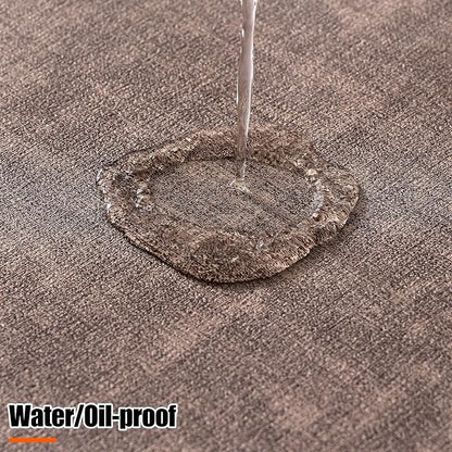 Homaxy Round Faux Leather Placemats and Coasters, Dark Brown | Washable - Image 4