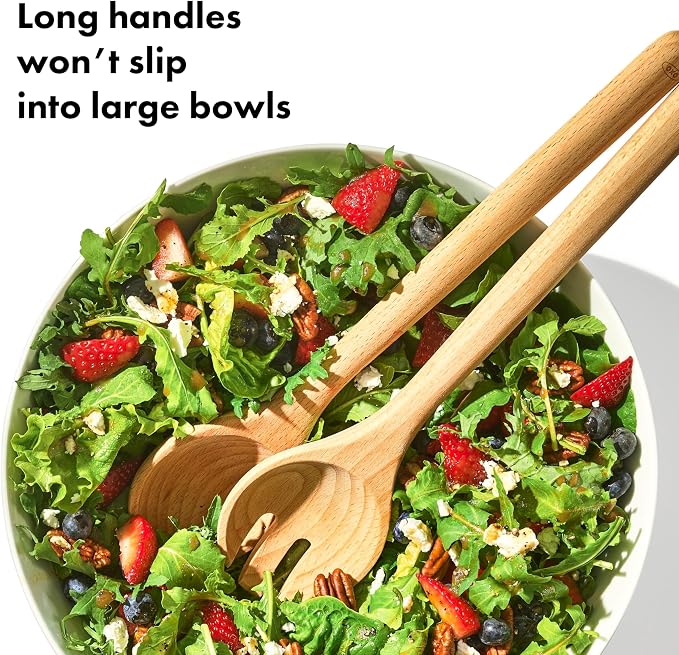 OXO Good Grips Beechwood Salad Servers – 2-Piece Set - Image 3