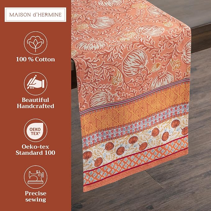 Maison d' Hermine Table Runner 100% Cotton 14.50" x 108" | Table Runners 108 - Image 2
