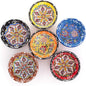 Turkish Ceramic Pinch Bowls Set of 6 – Small Dipping Bowls for Charcuterie Boards, Appetizers, Snacks & Sauces -Handcrafted Turkish Bowl for Serving, Decor & Gifts (3.2”)