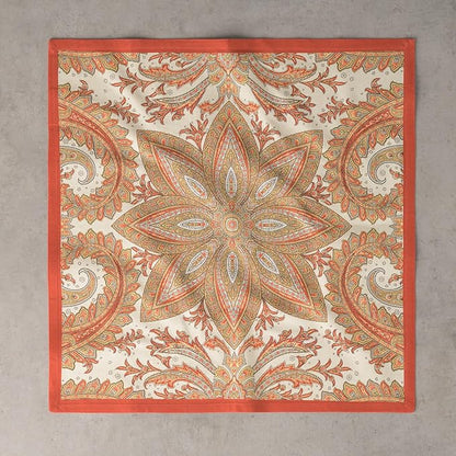 Maison d' Hermine Cloth Napkins Set of 4 100% Cotton Everyday Reusable Square Napkins Cloth Washable, Dinner, Party, Wedding, Restaurant (Kashmir Paisley, 20" x 20")