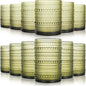KMIGRUAN Hobnail Drinking Glasses Set of 12, 15Oz & 12Oz Cocktail Glasses | by KMIGRUAN