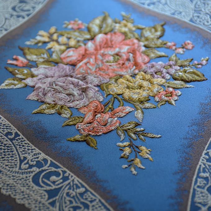Extra Luxury Velvet Blue Table Runner 120 Inches Long - Image 4