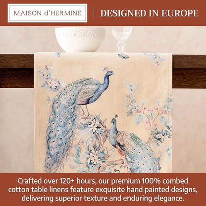 Maison d' Hermine Table Runner 100% Combed Cotton 14.5"x72" | Table Runners 72 - Image 3