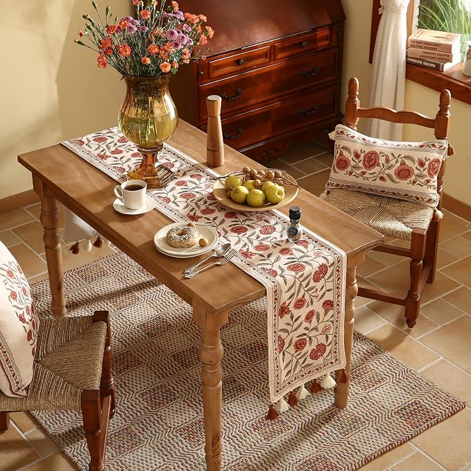Designer French Linen Extra Long Table Runner, Kitchen Decor, Dining Table - Image 9