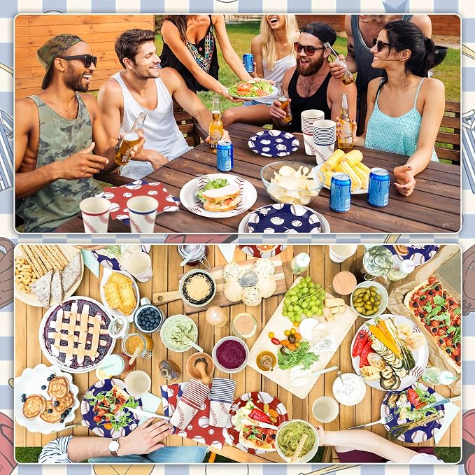 Kochorie 96 Pieces Baseball Party Supplies, Baseball Birthday Themed Decorations - Image 7