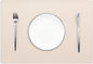 Set of 4 Faux Leather Placemats, PU Table Mats, Waterproof, Stain Resistant, Heat Resistant, Non-Slip Easy to Clean for Kitchen Dining Table,Conference Table C Beige Rectangle