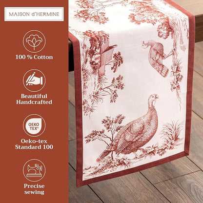 Maison d' Hermine Table Runner 100% Cotton 14.50" x 72" | Table Runners 72 - Image 2