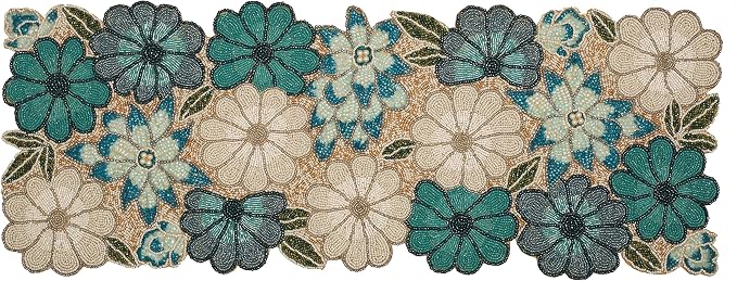 lightnpro Chrtistmas Beaded Table Runner, Christmas Table Runner, Rustic - Image 4