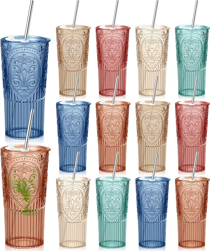 12 Set 20oz Vintage Plastic Tumbler by Unknown