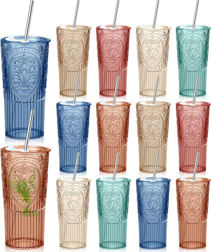 12 Set 20oz Vintage Plastic Tumbler by Unknown