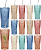 12 Set 20oz Vintage Plastic Tumbler by Unknown