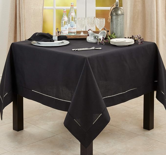 SARO LIFESTYLE Hemstitched Border Tablecloth - Image 2