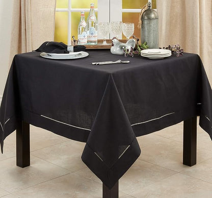 SARO LIFESTYLE Hemstitched Border Tablecloth - Image 2