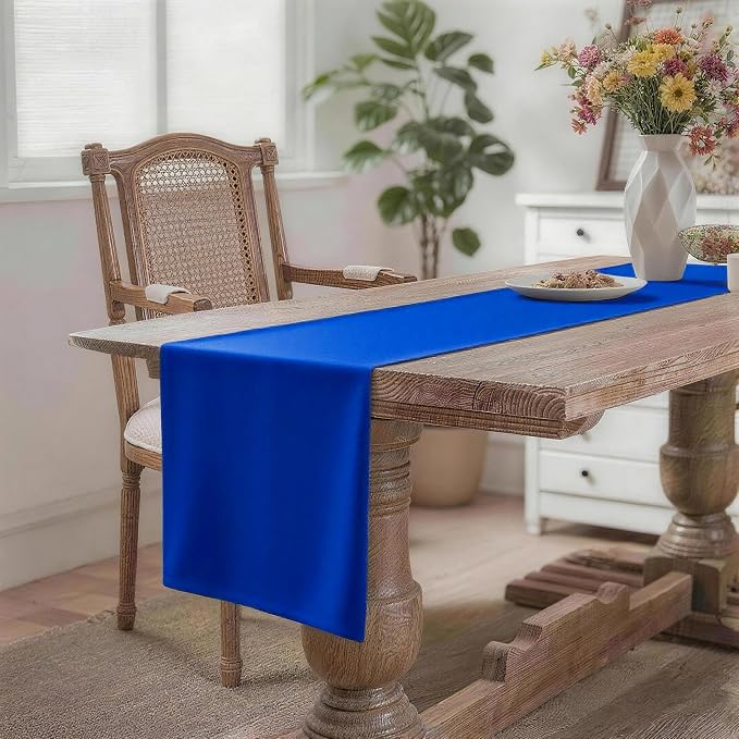MEANMOY Royal Blue Table Runner 72 Inches Long Waterproof Table Runners | - Image 2