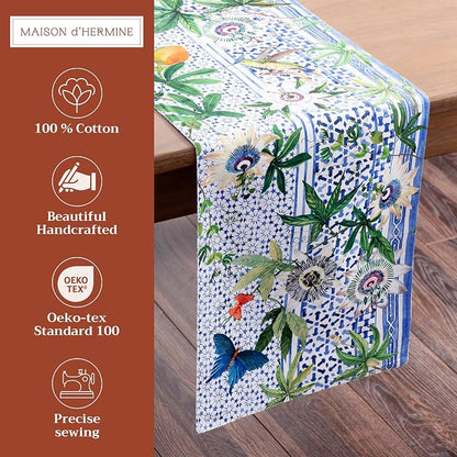 Maison d' Hermine Table Runner 100% Cotton 14.50" x 108" | Table Runners 108 - Image 2