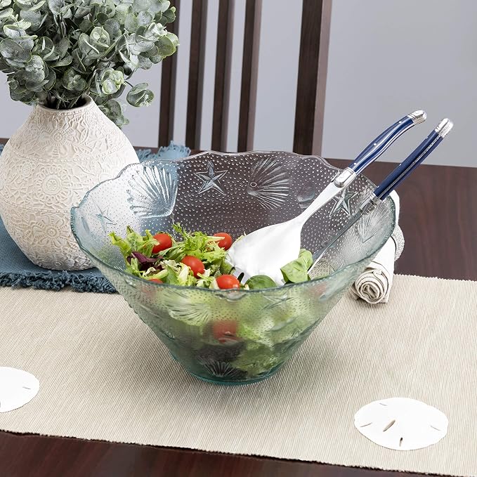 Laguiole Connoisseur Navy Blue Salad Servers, 2 Piece Set - Image 3