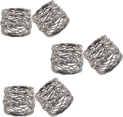 ALPHA Living HOME Napkin Rings-12-Piece Set of Premium 100% Metal, - Image 4