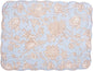 C&F Home Penelope Placemat Set of 6 Blue Cream White Floral Table Mat Rectangular 13 x 19 Quilted Reversible Washable Placemat Kitchen Dining Table Decor Decoration Rectangular Placemat Set of 6 Blue