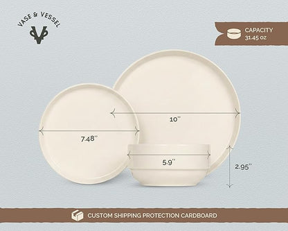 Ceramic Dinnerware Set, 12-Piece Service - Image 7