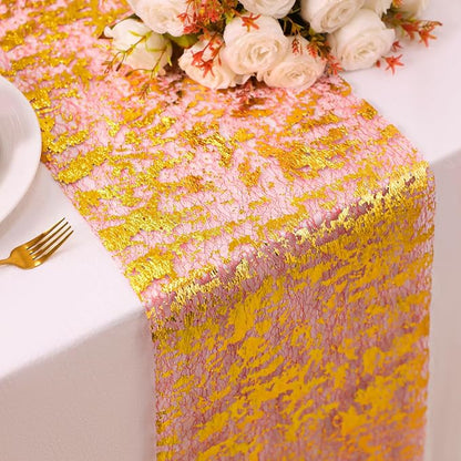 Snowkingdom 2Pcs Gold Table Runner, 11×108 Inch Red and Gold Sequin Glitter - Image 8