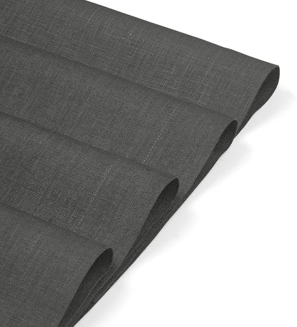 D'Moksha Homes Linen Charcoal Grey Placemats Set of 6-100% Pure Linen Placemats 14 x 19 Inch for Spring, Easter - Handcrafted and Machine Washable