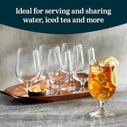 Libbey Entertaining Essentials Stemmed Water Glasses, Dishwasher Safe 16 oz - Image 2
