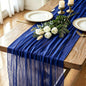 6 Pack Royal Blue Cheesecloth Table Runner 120 Inch Boho Wedding Decor | by Fixwal