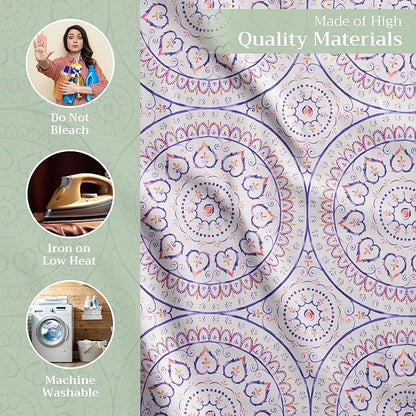 Maison d' Hermine Cloth Napkins Set of 4 100% Cotton Everyday Reusable Square Napkins Cloth Washable Dinner Party Wedding Restaurant Valentines Day Decorations Spring/Summer (Mandala, 20" x 20")