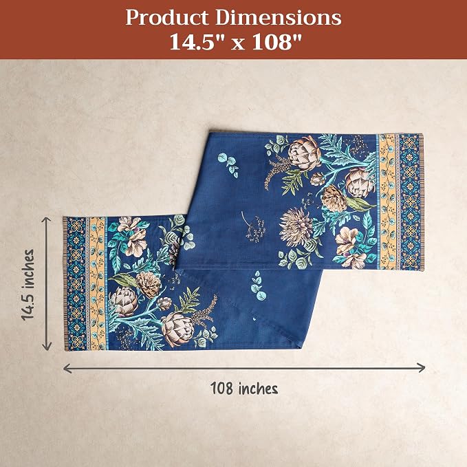 Maison d' Hermine Table Runner 100% Combed Cotton 14.5"x108" | Table Runners - Image 5