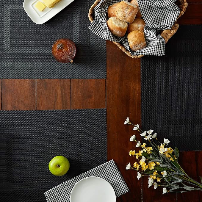 DII PVC Tabletop Collection Woven Indoor/Outdoor, Placemat Set, 6 Piece - Image 3