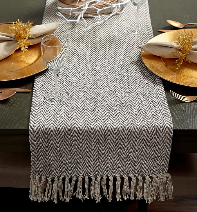 DII Woven Basic Tabletop Collection, Chevron Table Runner - Image 2