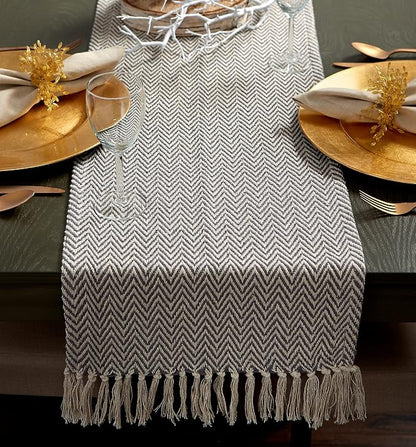 DII Woven Basic Tabletop Collection, Chevron Table Runner - Image 2