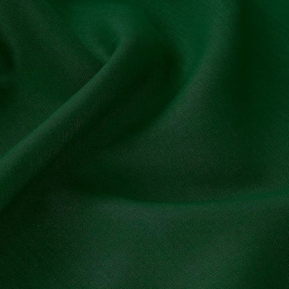 D'Moksha Homes Forest Green Linen Tablecloth for Rectangle Tables 60 x 84 Inch - Classic Hemstitch 100% Pure Linen Green Table Cloth - Machine Washable Dining Tablecloth for St Patricks Day, Easter
