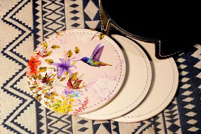 Hummingbirds Bird Flower Coasters - Image 4
