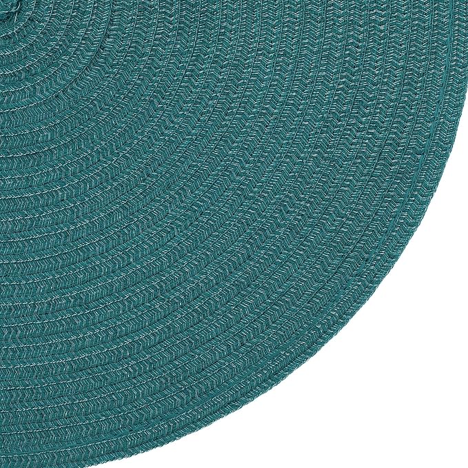 SHACOS Round Placemats Set of 6 Washable 15 inch Round Table Mats Cotton - Image 9