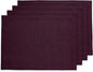 Solino Home Linen Placemats Set of 4-100% Pure Linen Chambray Burgundy Cloth Placemats 14 x 19 Inch for Valentines, Winter - Athena
