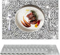 Silver Heat Resistant Square Placemats - Set of 12 with Rhinestone Decor and Sparkly Bling