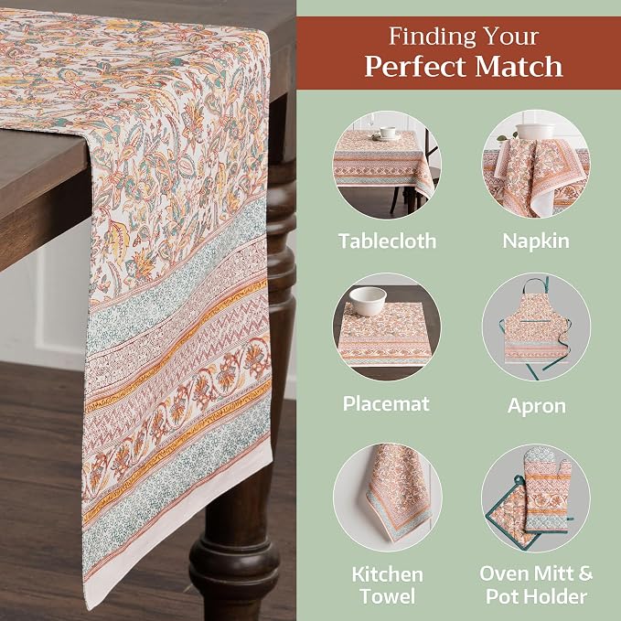 Maison d' Hermine Table Runner 100% Cotton 14.50" x 72" | Table Runners 72 - Image 6