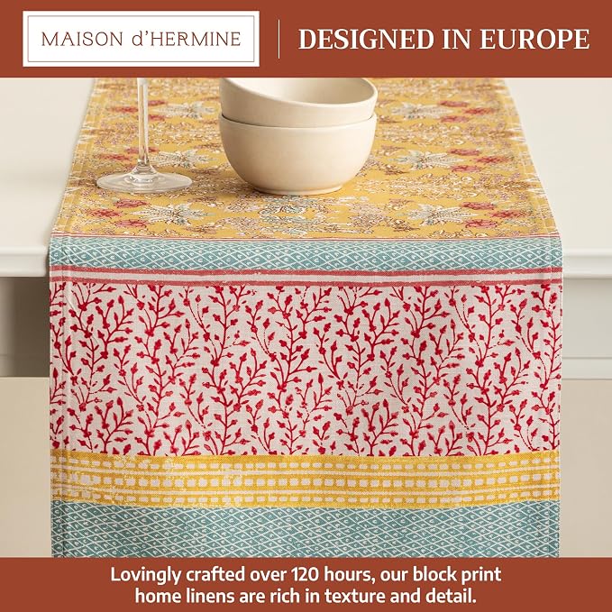 Maison d' Hermine Table Runner 100% Cotton 14.50" x 108" | Table Runners 108 - Image 2
