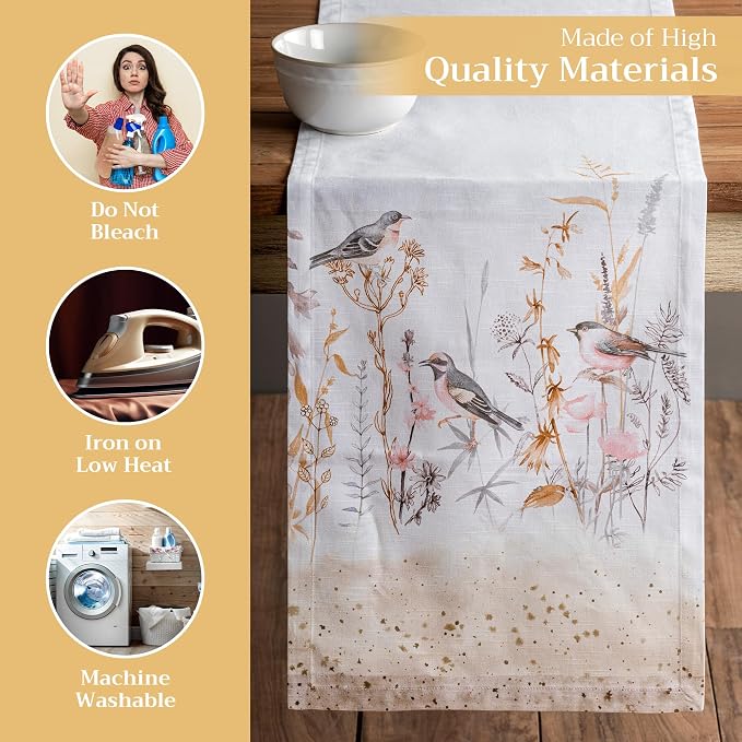 Maison d' Hermine Table Runner 100% Cotton 14.50" x 108" | Table Runners 108 - Image 3