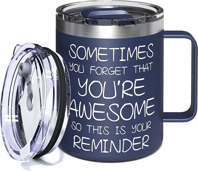 Inspirational Coffee Mug for Men, 12oz Insulated Stainless Steel Mug by avodvo