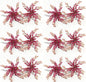 Pink Gold Beaded Napkin Ring - Set of 12 - Beautiful Leaves Design Perfect for Dinner Table Décor/Farmhouse/Mothers Day/Christmas/New Year Party/Easter/Family Gathering/Halloween & Everyday Use
