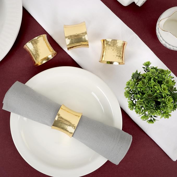 Premium Iron Napkin Rings Set of 12, Stylish Iron Napkin Ring - Image 5