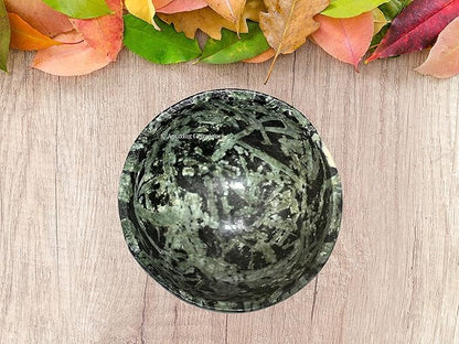 Flower Stone Crystal Bowl - 2 Inch Decorative Bowls for Room and Home Decor - Gemstone Healing Crystals for Elegant Display, Positive Energy Balance and Gift