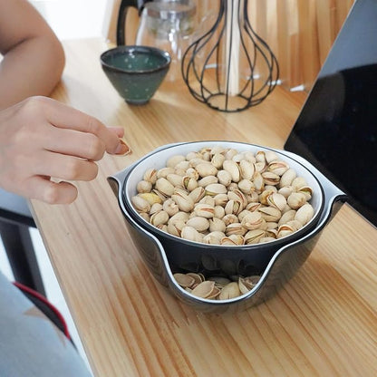 Pistachio Bowl, Snack Serving Dish, Double Dish Nut Bowl - Image 6